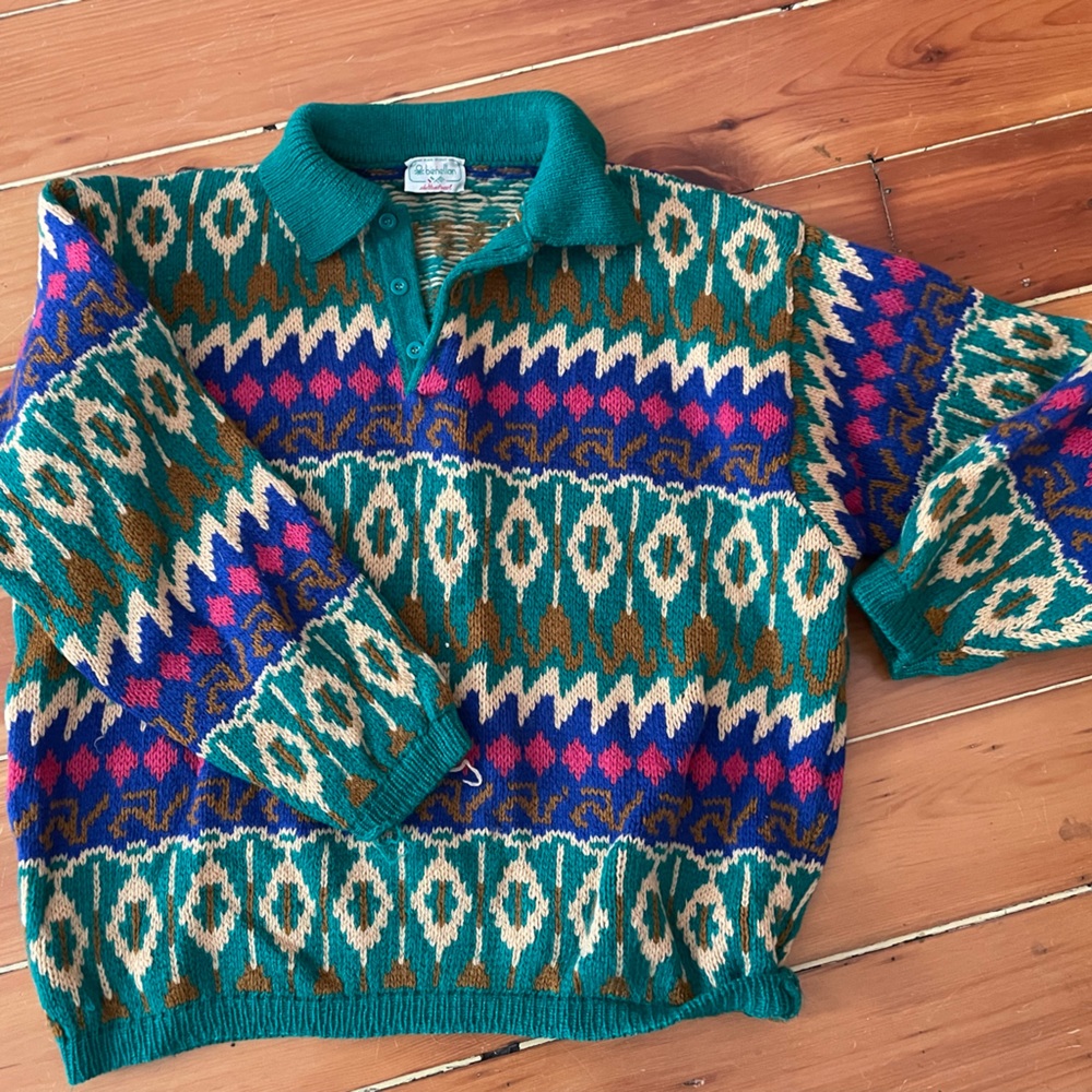 Vintage Benetton Shetland Wool Sweater